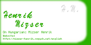 henrik mizser business card